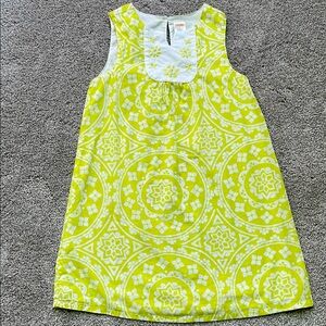 Gymboree Girls Vibrant Yellow and White Sleeveless Dress Size 7